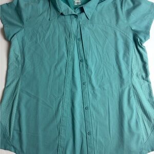 Columbia Women's Aqua Button-Down Shirt